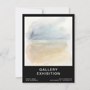 Vorlage für Schwarze benutzerdefinierte Galerie Postkarte