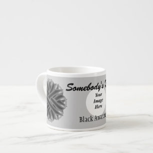 Vorlage für schwarze Blume von Multifunktionsleist Espressotasse