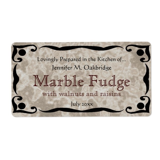 Vorlage für schwarze Rahmen und braunes Etikett (Vorne)