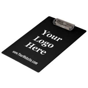 Vorlage für schwarze und weiße Logos in Unternehme Klemmbrett