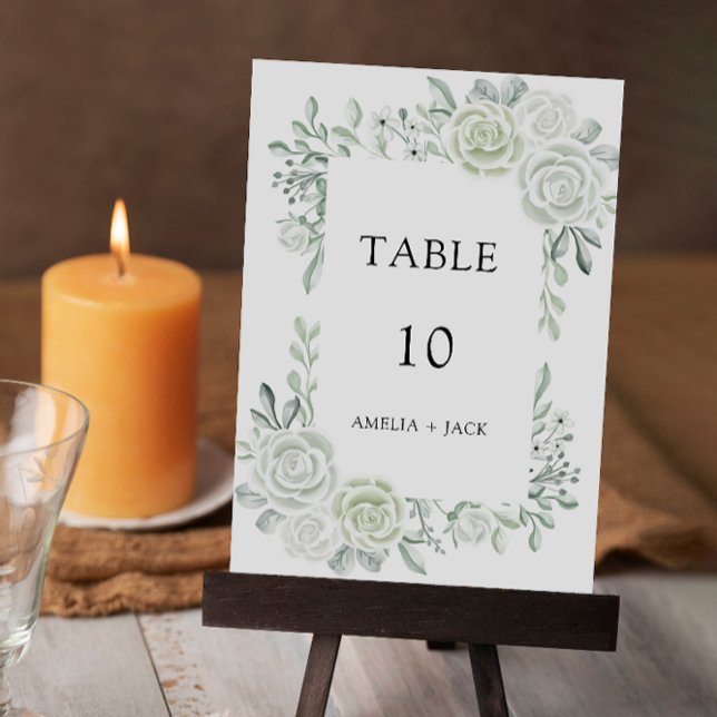 Vorlage für Smaragdgrüne Hochzeitstippkarten (Emerald Green Wedding Table Cards Template)