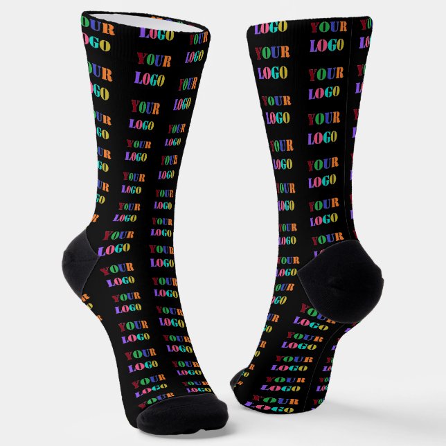 Vorlage für Socken mit Firmenlogo für Werbezwecke (Gewinkelt)