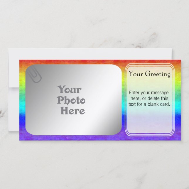Vorlage für Soft Rainbow-Fotokarten (Vorderseite)