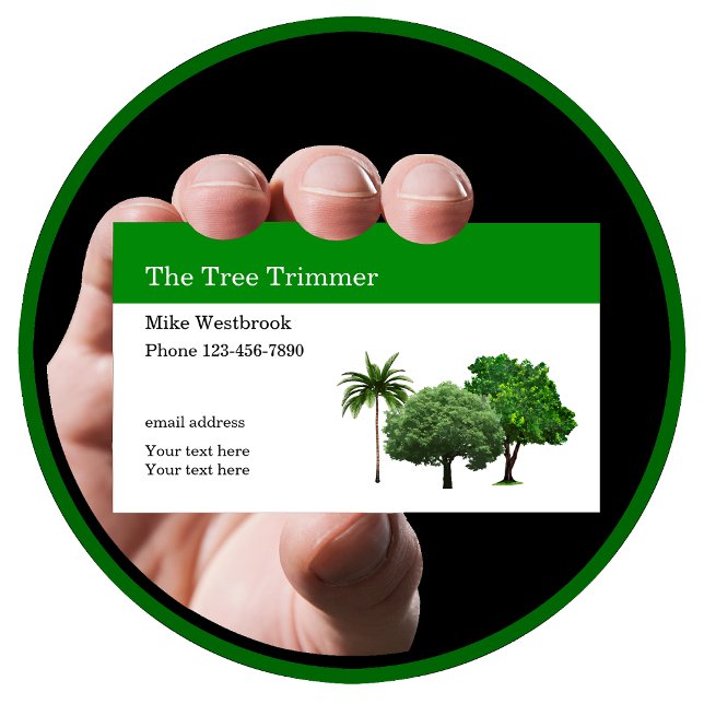 Vorlage für Tree Trimming Services Business Card Visitenkarte (Von Creator hochgeladen)