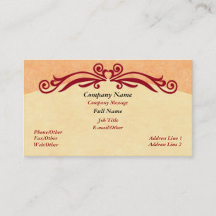 Vorlage für trendy Red Swirl Business Card Visitenkarte