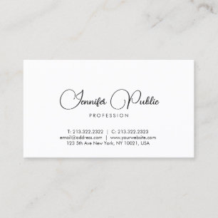 Vorlage für Typografie Elegant Moderne Minimalisti Visitenkarte