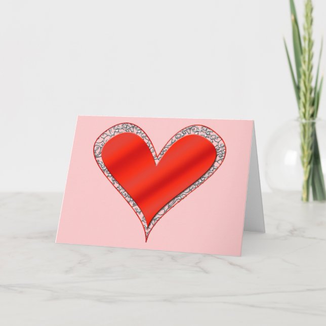 Vorlage für Valentinstag Herzkarte (Vorderseite)