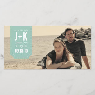 Vorlage für Vintage Save the Date Fotokarten