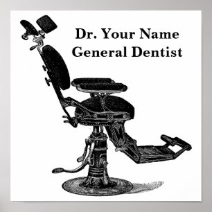Vorlage für Vintage Viktorianische Zahnarztpraxis Poster