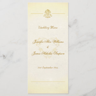 Vorlage für Vintages Dokument für das Hochzeitmenü