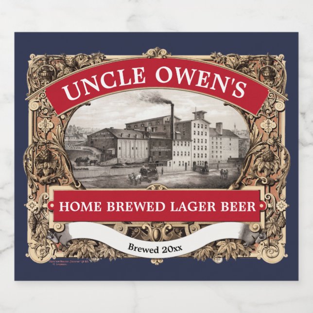 Vorlage für Vintages Lagerbier Bierflaschenetikett (Einzelnes Label)