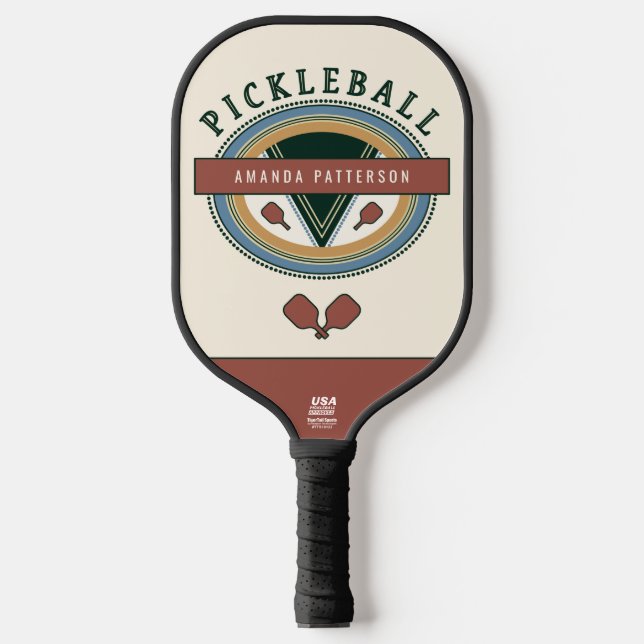 Vorlage für Vintages Pickleball-Paddel Pickleball Schläger (Vorderseite)