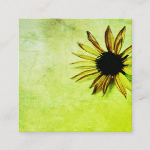 Vorlage für Visitenkarten - Blume grün Quadratische Visitenkarte