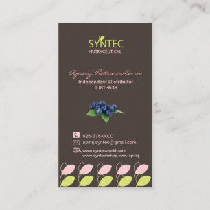 Vorlage für Visitenkarten für Syntec Nutraceutic Visitenkarte