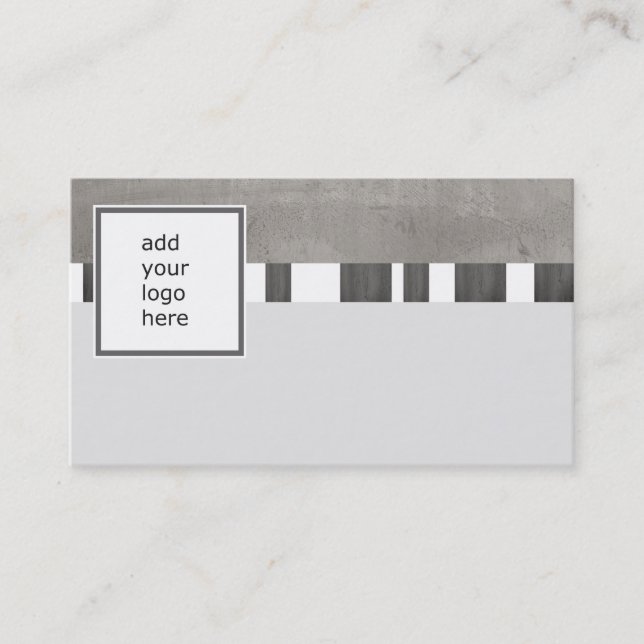 Vorlage für Visitenkarten: Ihr eigenes Logo in Gra Visitenkarte (Vorderseite)