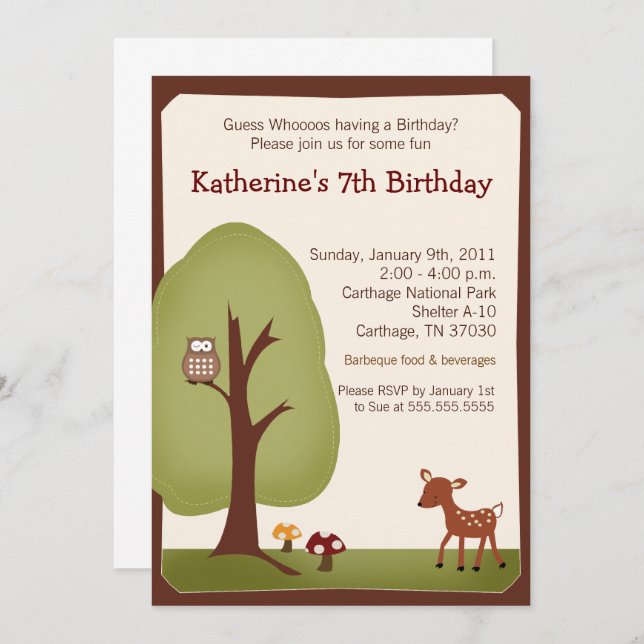 Vorlage für Waldhirsche und -hühner (Vorne/Hinten)