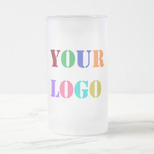 Vorlage für Werbe-Logo-Glasbierkrug mit Markenaufd Mattglas Bierglas