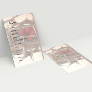 Vorlage für wertvolle Herzkarte Visitenkarte