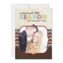 Vorlage für Zickzack Weihnachts-Fotokarten