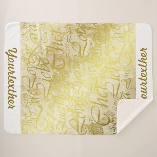 Vorlage, goldfarben, Blume, Fantasie, elegant, Mus Sherpadecke (Vorderseite (Horizontal))