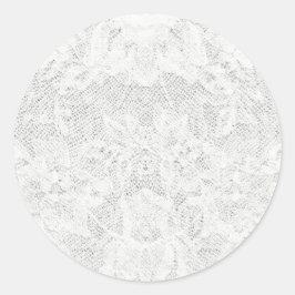 Vorlage - Hintergrund der weißen Spitzen Runder Aufkleber