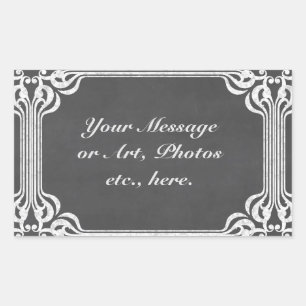 Vorlage - Hintergrund der Zwischenablage mit Grenz Rechteckiger Aufkleber