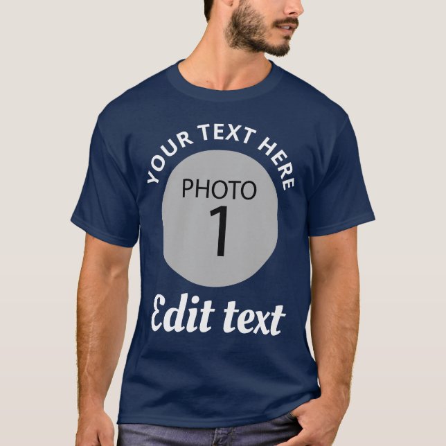 Vorlage Ihr Foto Text hinzufügen T-Shirt (Vorderseite)