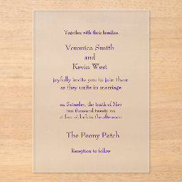 Vorlage Mattierte Acryleinladung