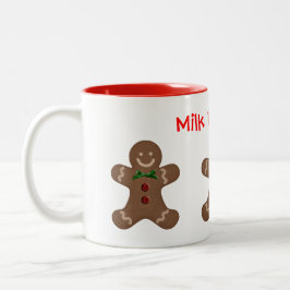 Vorlage "Milch für die Santa-Coffee-Tasse" Zweifarbige Tasse