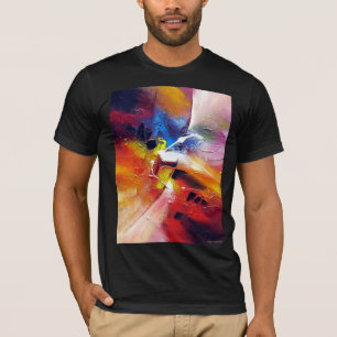 Vorlage Moderne Abstrakte Kunstmalerei Schwarz Far T-Shirt