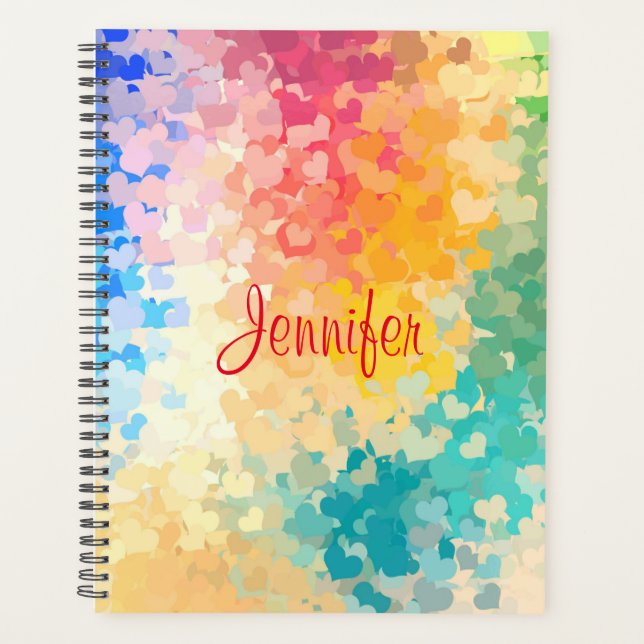 Vorlage Moderne elegante Farben handschriftlich Planer (Vorderseite)