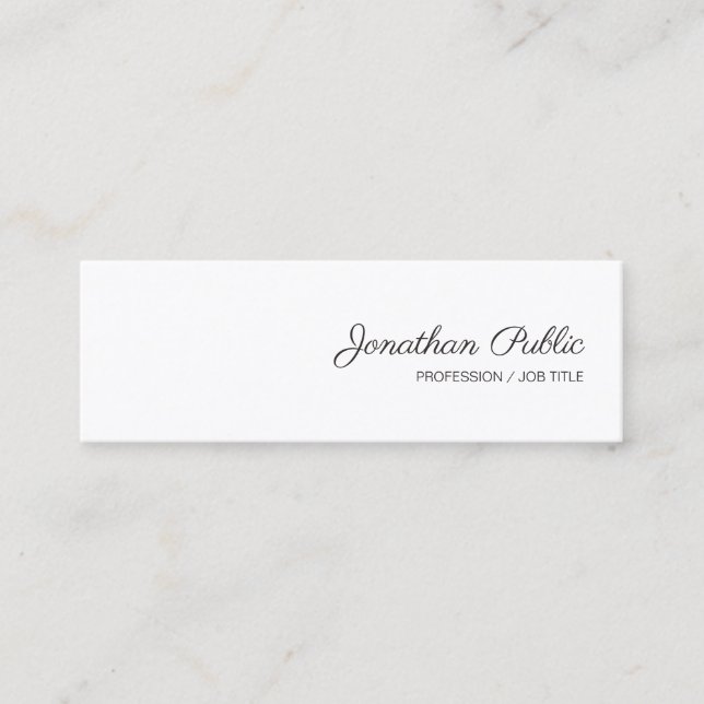 Vorlage Moderner handgeschriebener Skriptname Einf Mini Visitenkarte (Vorderseite)