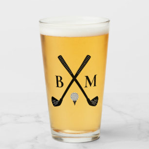 Vorlage Monogramm Initial Golf Club Dad Bier Glas