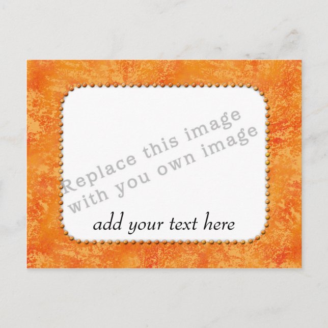 Vorlage "Orangefarbenes Muster" Postkarte (Vorderseite)