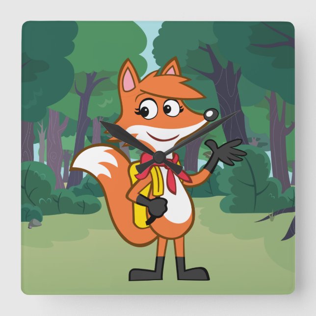 Vorlage Quadratische Wanduhr (Vorderseite)