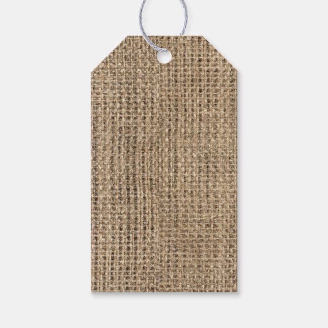Vorlage: Rustic Burlap Geschenkanhänger (Vorderseite)