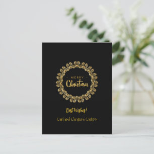 Vorlage, schönes Schwarz und Gold, Postkarte