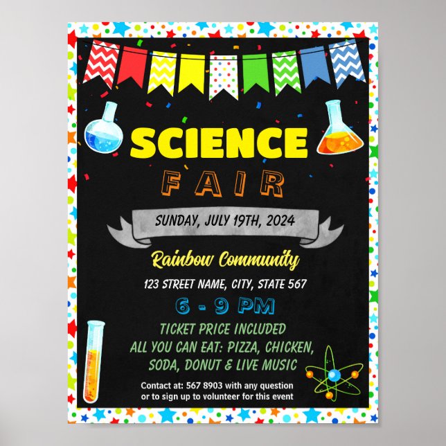 Vorlage "Science Fair Event" Poster (Vorne)