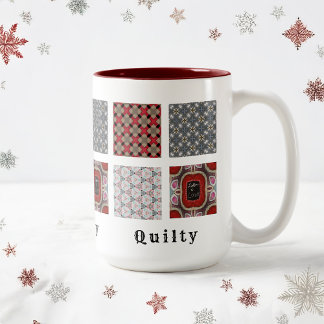 Vorlage und Titel von 4 Fotos anpassen Zweifarbige Tasse