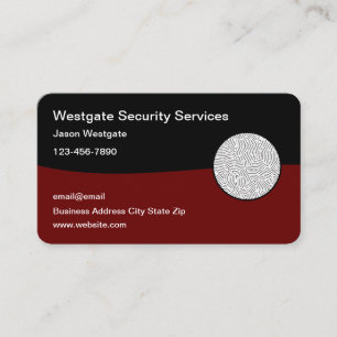 Vorlage zum Profil der Business-Card für Sicherhe Visitenkarte