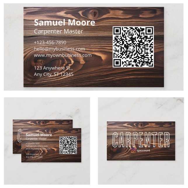Vorlagen Carpenter Holzarbeiter Sägewerk Visitenkarte (Templates Carpenter Woodworkers Sawmill Business Card
)