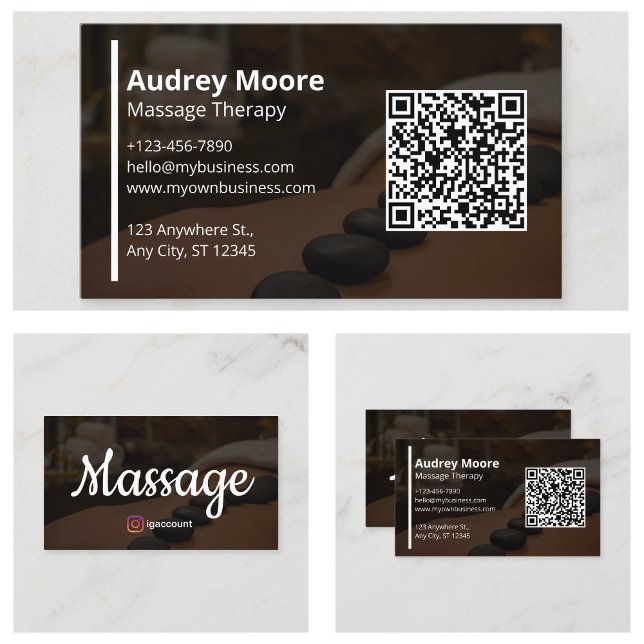 Vorlagen der beruflichen Massagetherapie Visitenkarte (Professional Massage Therapy Templates Design Business Card
)