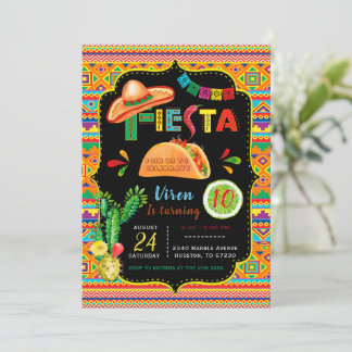 Vorlagen der mexikanischen Fiesta-Party Einladung