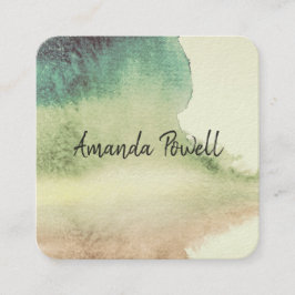 Vorlagen für moderne Visitenkarten in Aquarellfarb Quadratische Visitenkarte