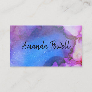 Vorlagen für moderne Visitenkarten in Aquarellfarb Visitenkarte