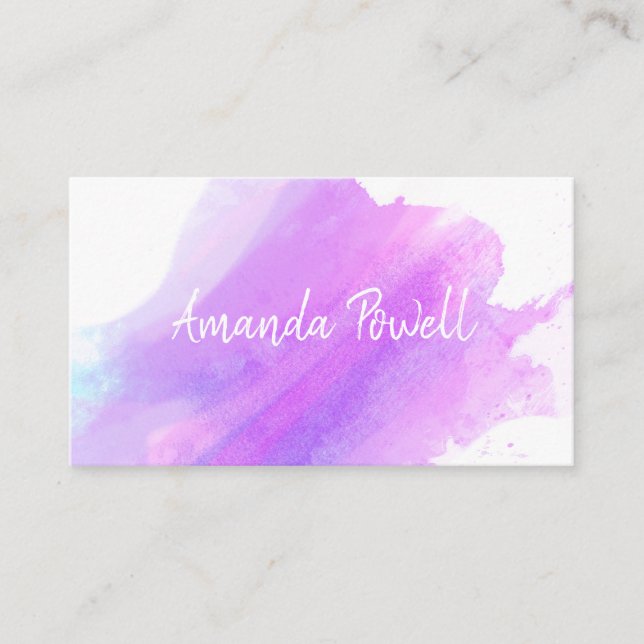 Vorlagen für moderne Visitenkarten in Aquarellfarb Visitenkarte (Vorderseite)