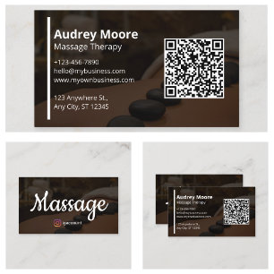 Vorlagen für professionelle Massagetherapiegestalt Visitenkarte