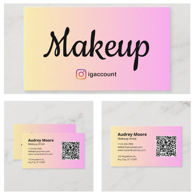 Vorlagen machen Artist Girly Visitenkarte (Templates Makeup Artist Girly Business Card
)