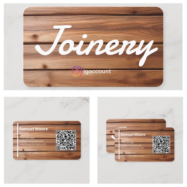 Vorlagen QR-Code Visitenkarte (Templates Joinery QR Code Business Card
)