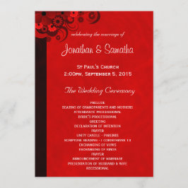 Vorlagen zum Hochzeitsprogramm für Rote Flora